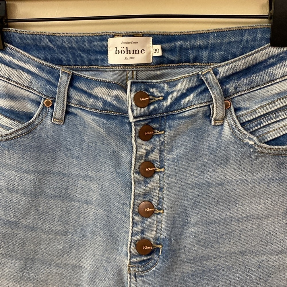 New! Bohme Button Fly Jean Shorts size 30 - Picture 2 of 4